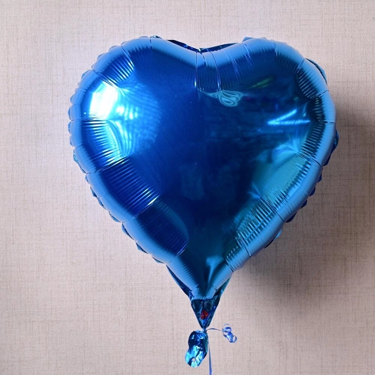 Mavi Kalb 70 Cm Balon