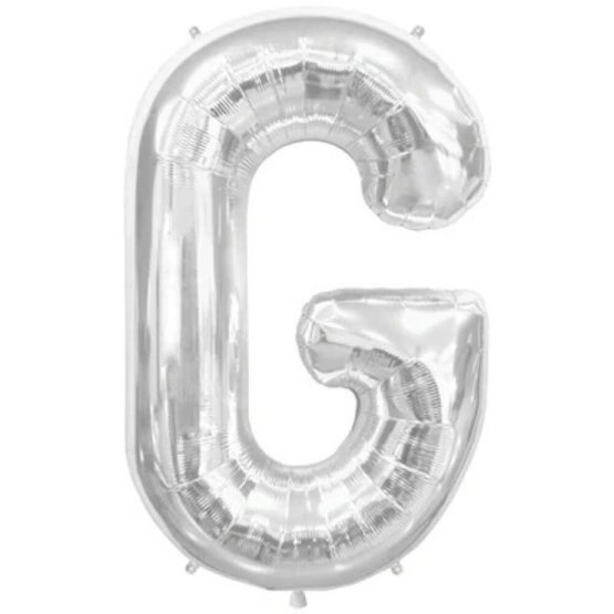 G Harf Gümüş 100 Cm Balon
