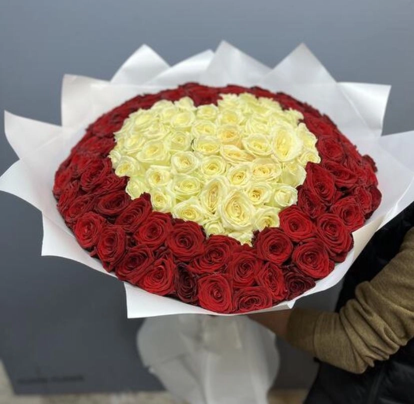 White Hearts Buketi