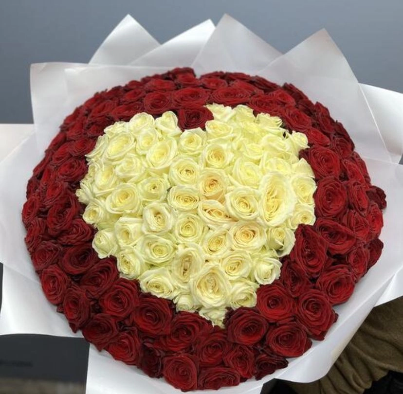 White Hearts Buketi